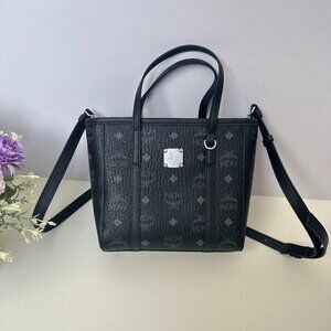 MCM black printed handbag crossbody bag